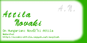 attila novaki business card